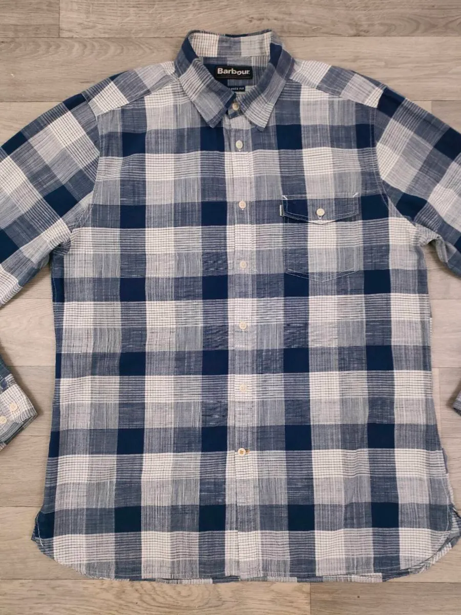 Barbour Button Down Check Shirt Mens Large - Image 2