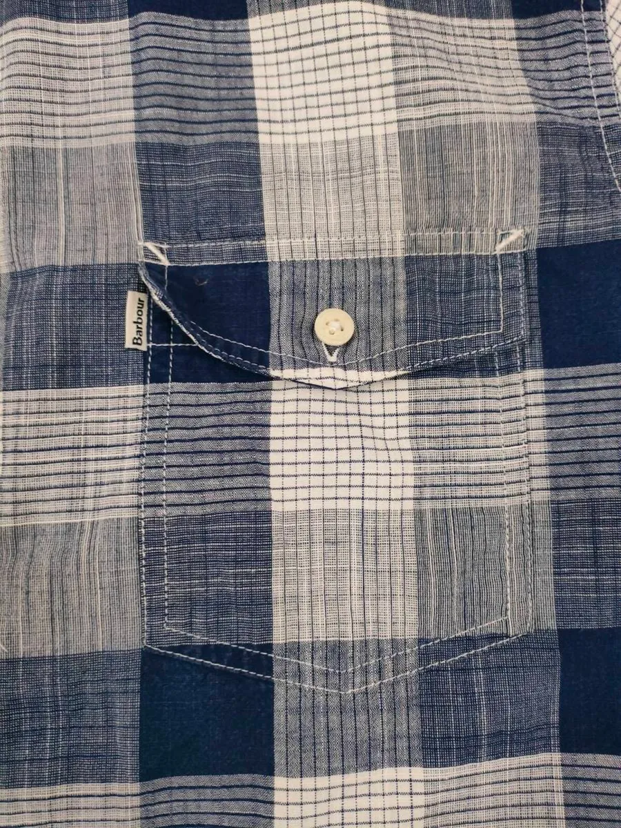Barbour Button Down Check Shirt Mens Large - Image 3