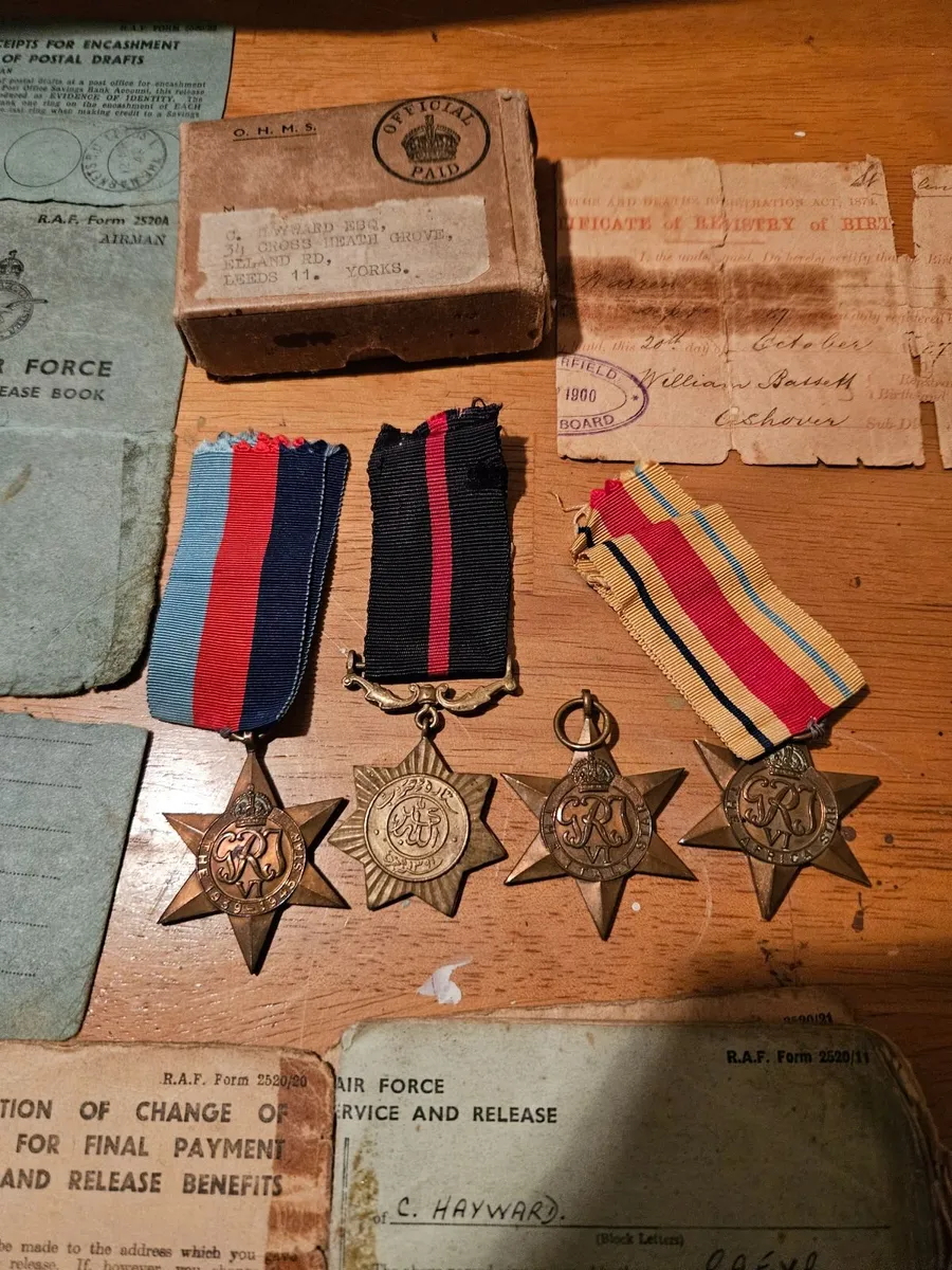 Vintage Royal Airforce Medals and Paper Work - Image 3