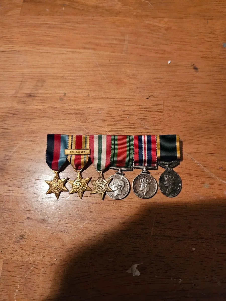 Vintage British WW2 8th Army Breast Medals - Image 1