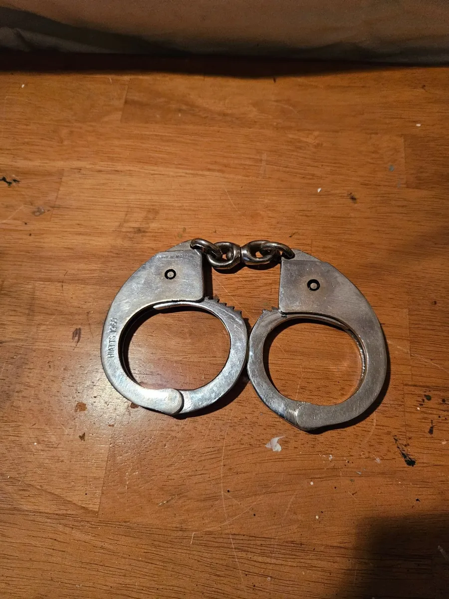 Vintage Police Handcuffs - Image 2