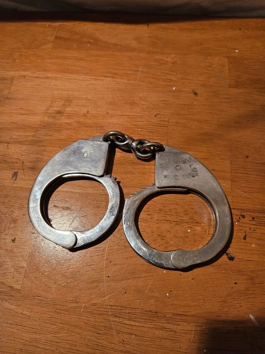 Vintage Police Handcuffs - Image 4