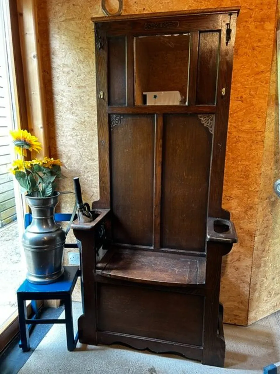 Solid   Wood Hall Stand - Image 1