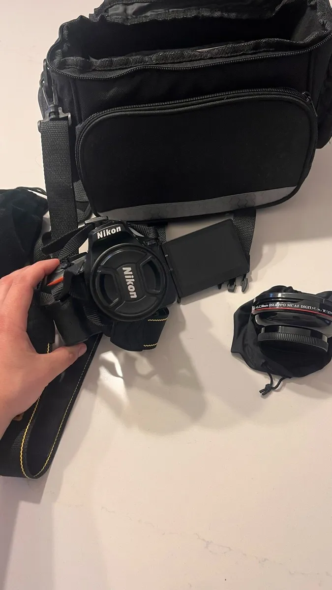 Nikon D5500 DSLR + AX Pro 0.43X 58mm Lens