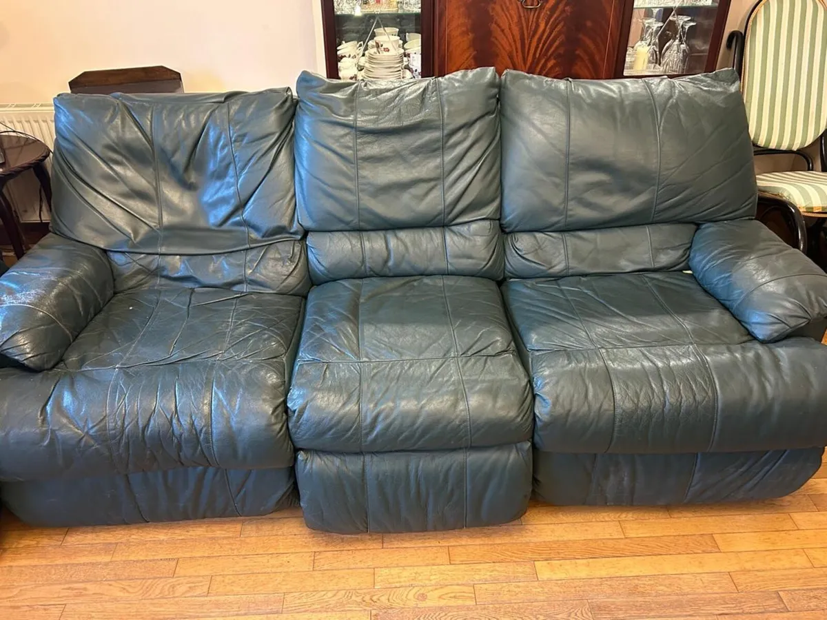 3 Seater Recliner Sofa + 2 Recliner Armchairs - Image 1