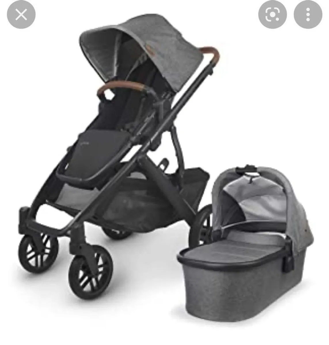 Uppababy V2 Greyson full buggy/ pram set. Also Cybex car seat & isofix - Image 3