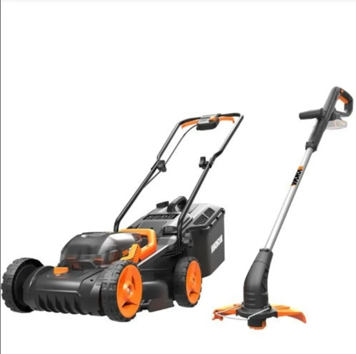 Worx Lawnmower with 2 X 20v Batteries & 20v Grass - Image 1