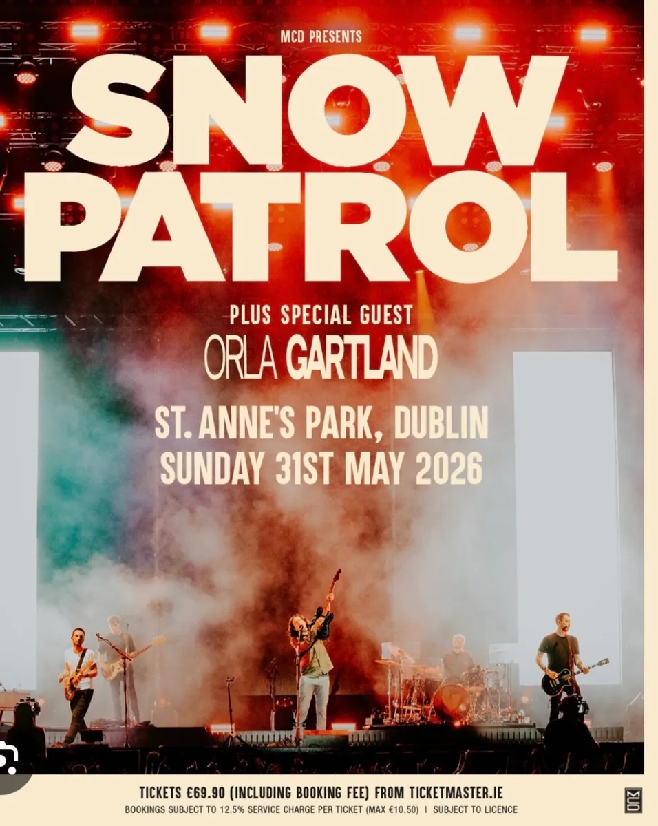 2 x Snow Patrol Tickets - 31st May 2026