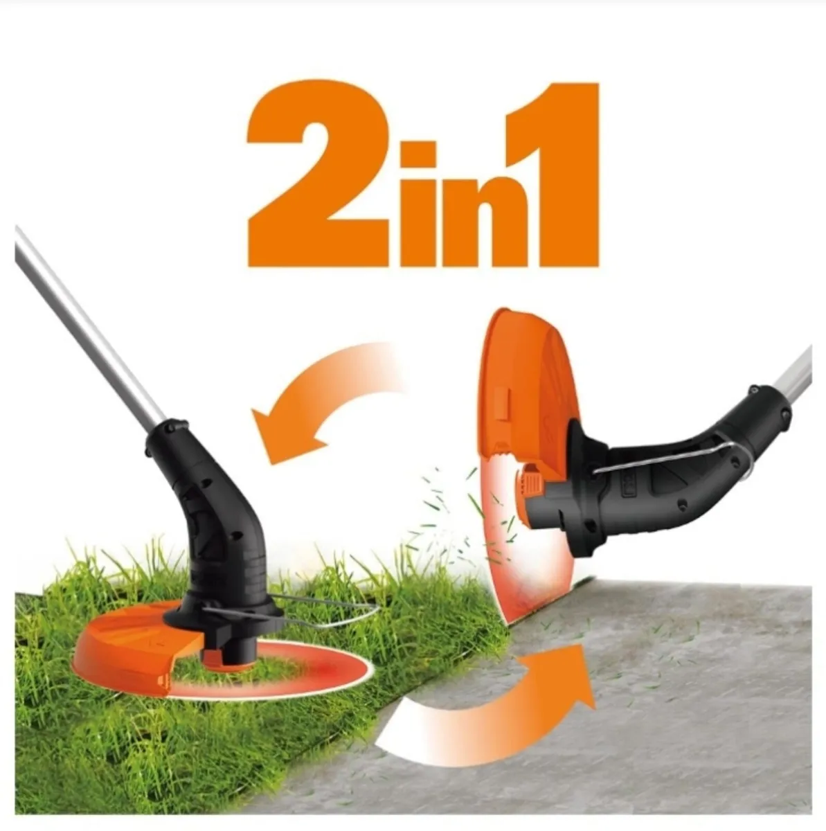Worx Lawnmower with 2 X 20v Batteries & 20v Grass - Image 3