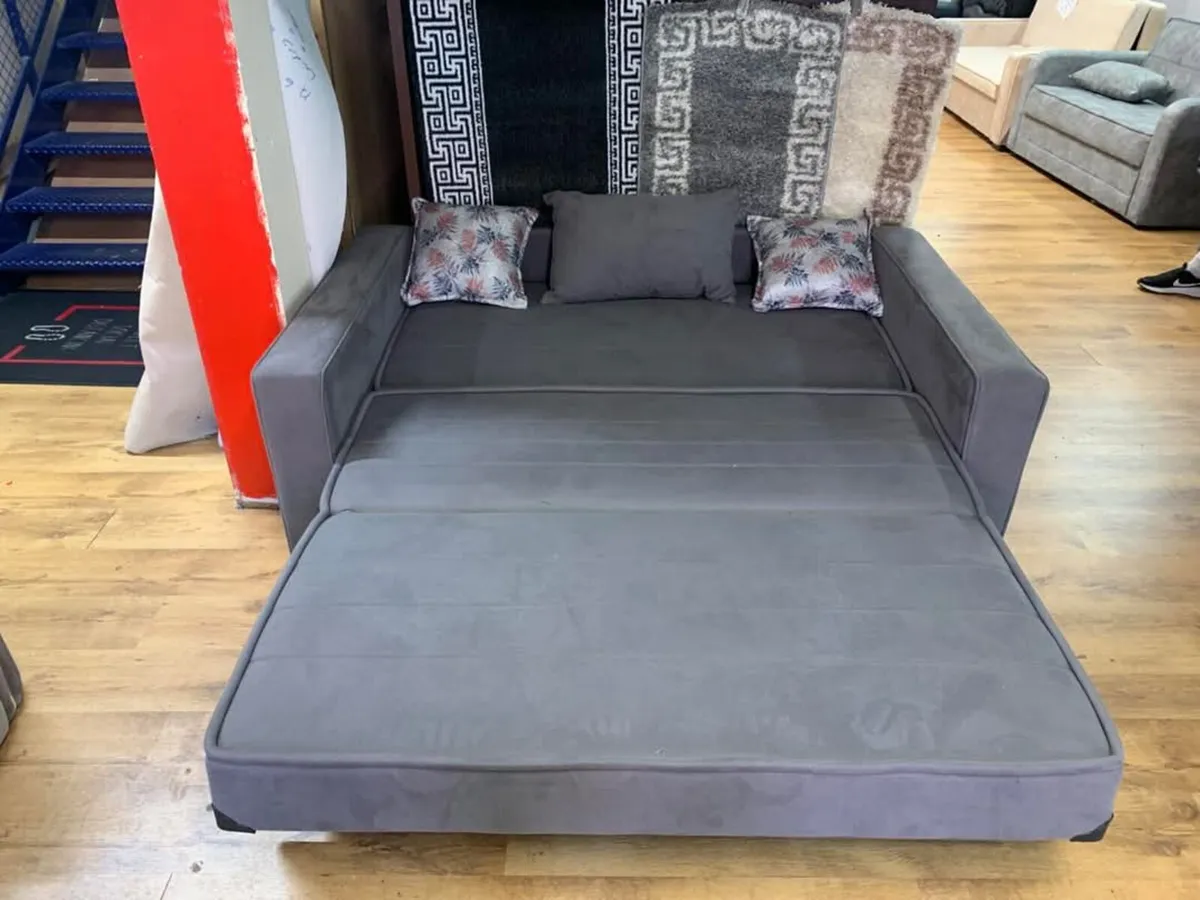 Daphne Dark Grey or Light Grey Pull Out Sofa Bed - Image 2