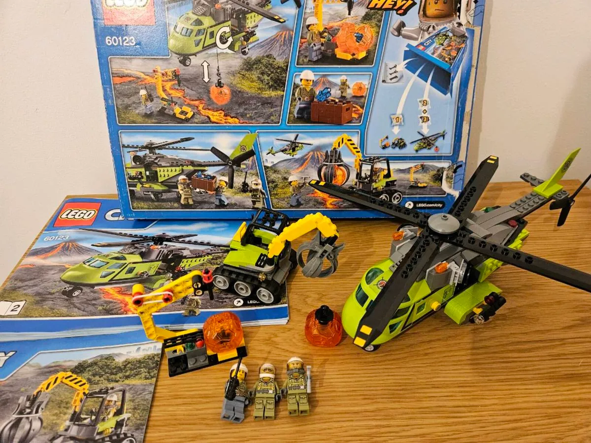 LEGO 60123 city volcano supply helicopter - Image 3