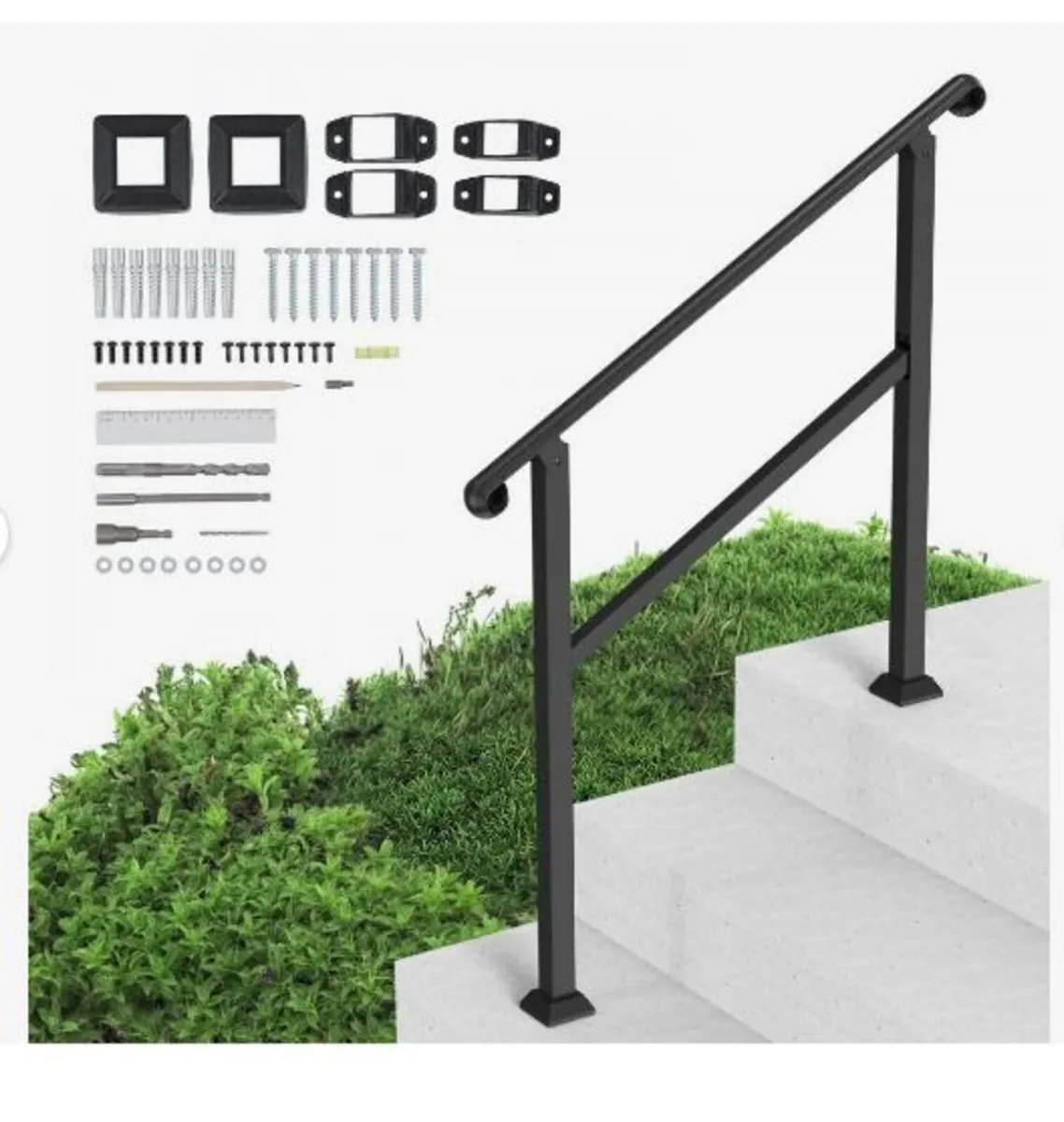 Handrails for Outdoor Steps, 2-3 Step Stair - Image 3