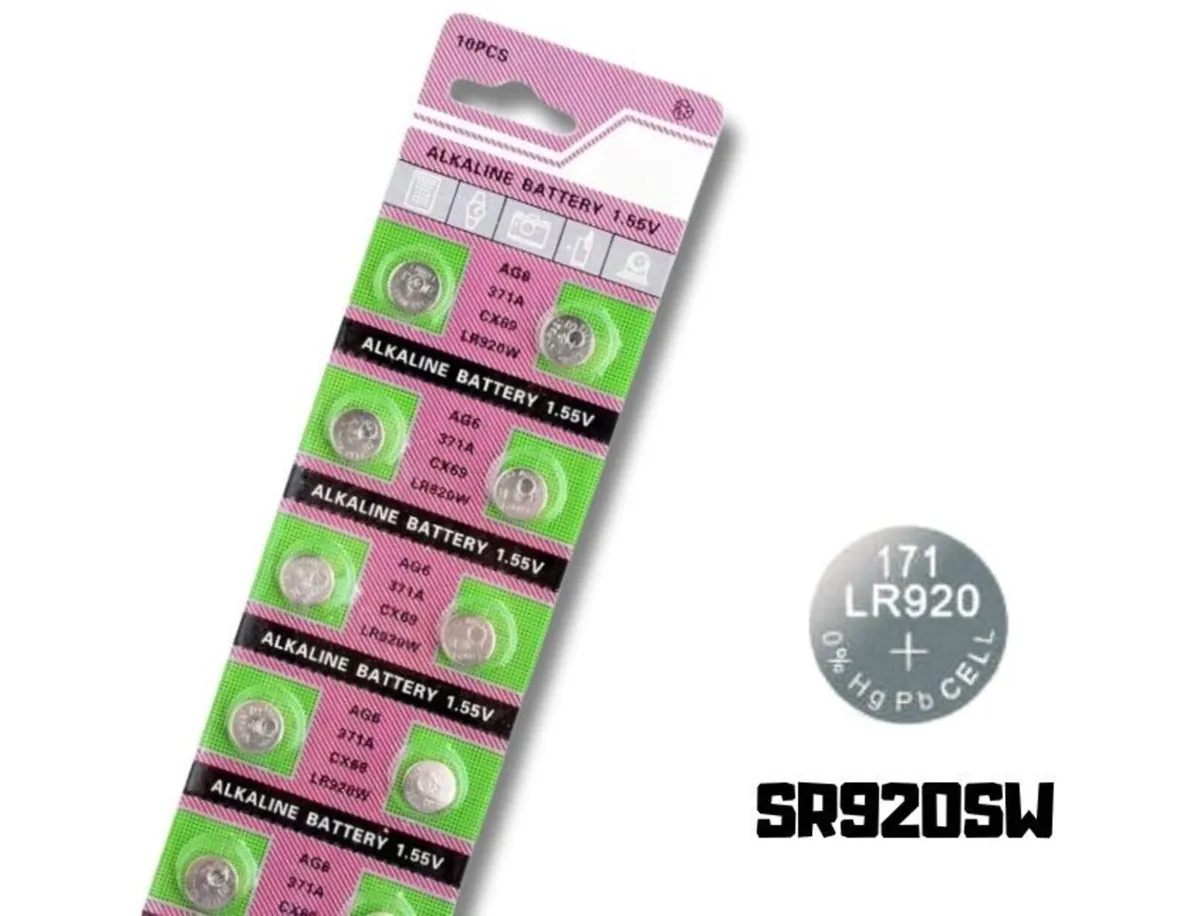 T&E AG6 LR920 371 SR920SW Batteries 10PCS - Image 1