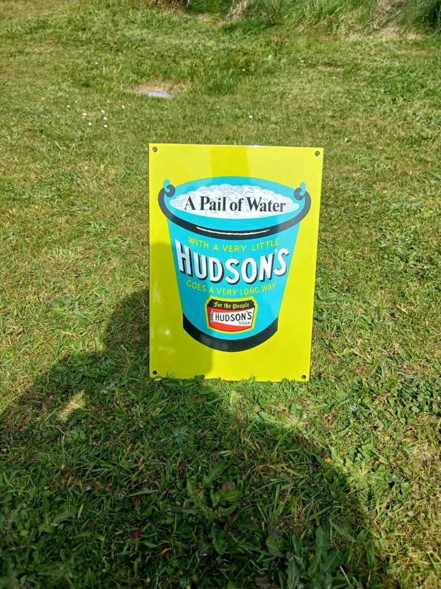 Hudson Enamel Sign - Image 1
