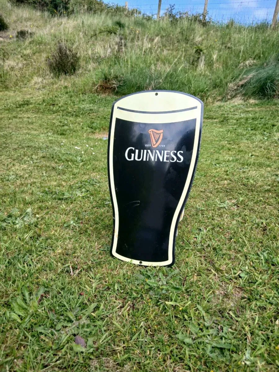 Guinness Pint Enamel Sign - Image 1