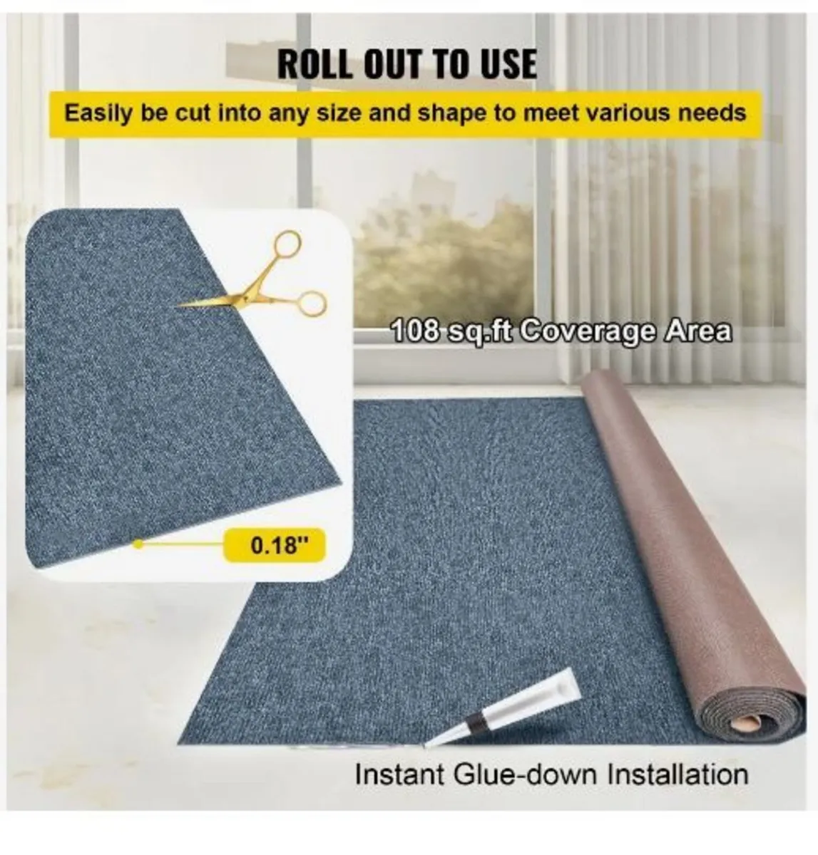 Marine Carpet 182.9x396.2 cm Boat Carpet Rugs - Image 4