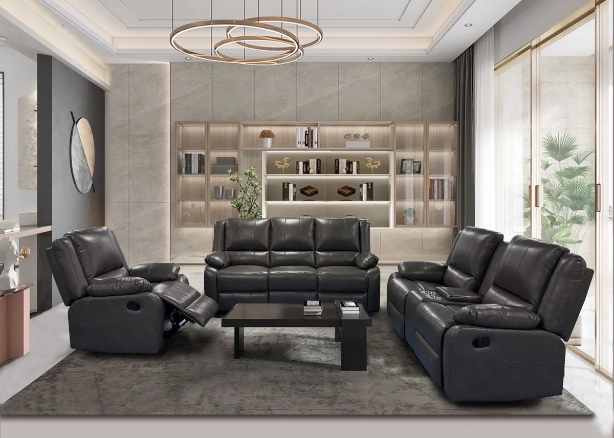 Free Delivery Full Leather Recliners - Image 1