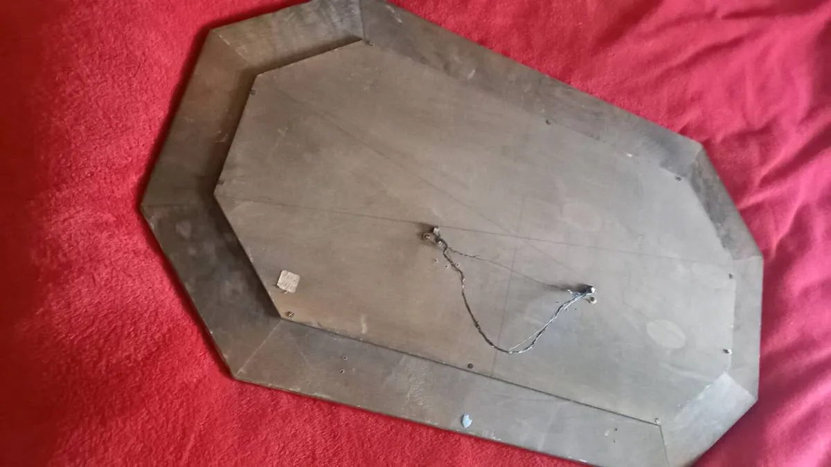 Vintage brass framed mirror - Image 2