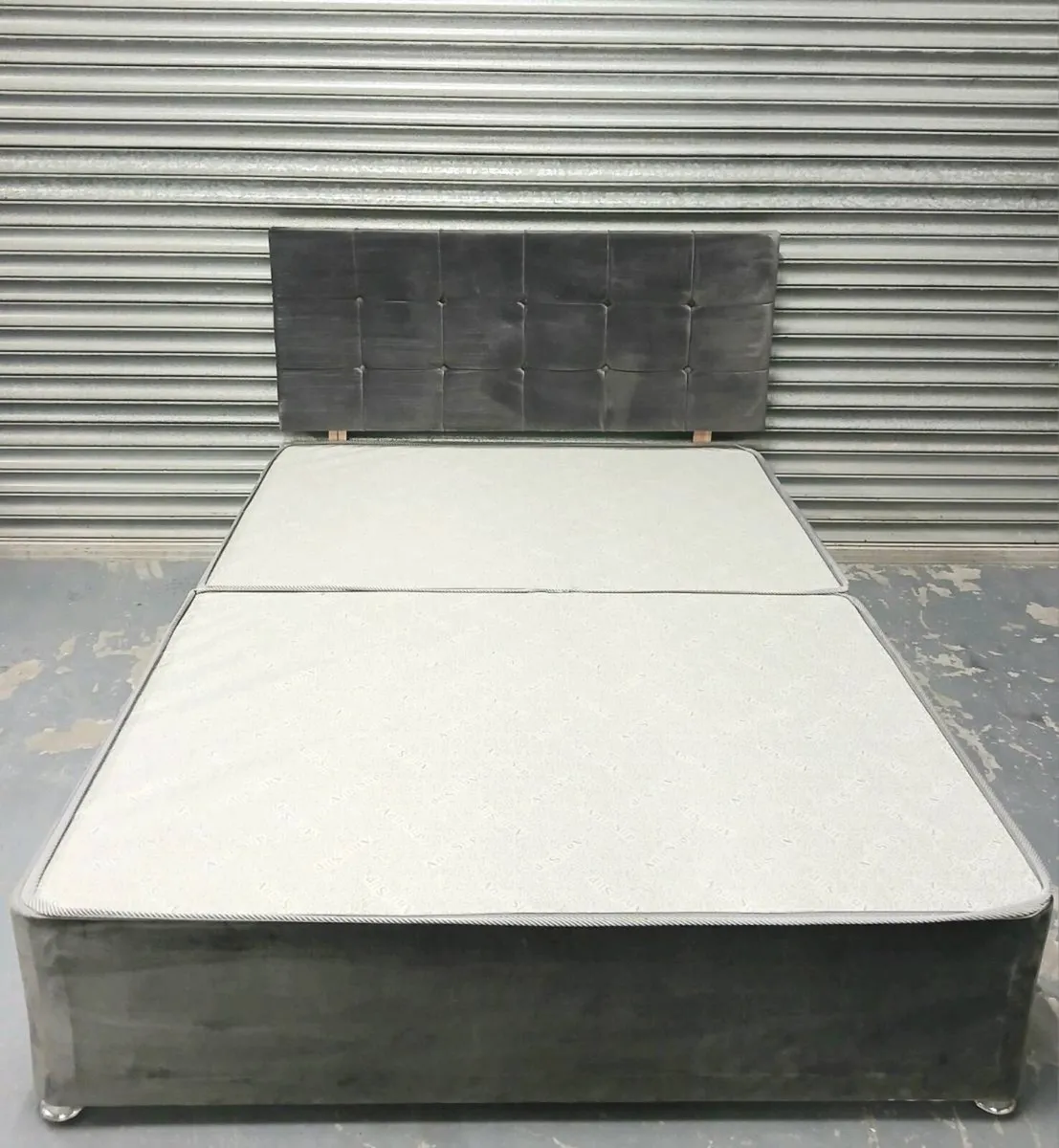 4ft6" Double bed mattress & headboard - Image 2