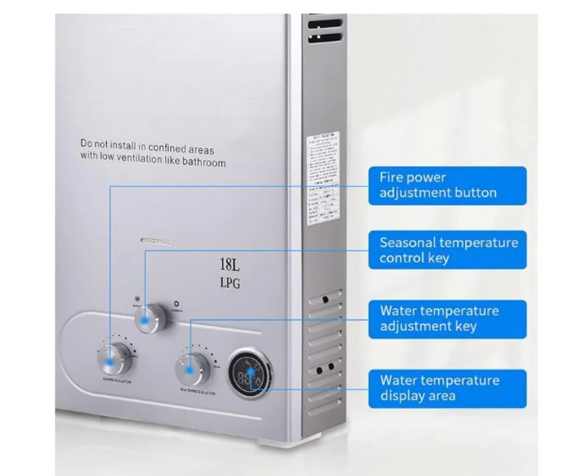 18L Gas Instantaneous Water Heater, 36 KW - Image 4