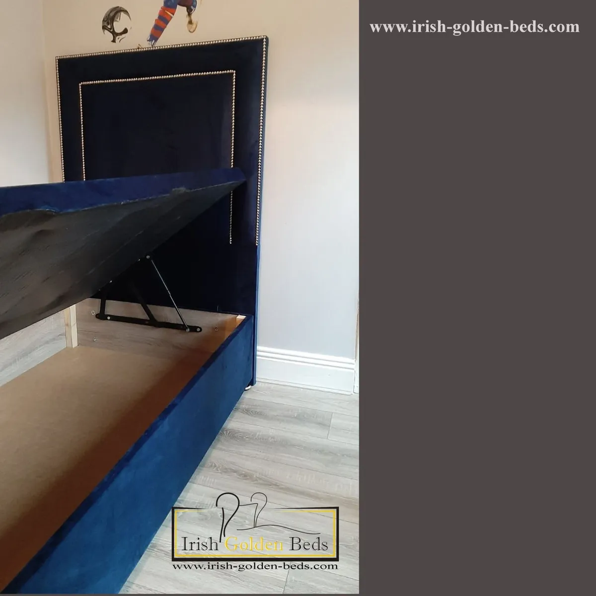 ANY HEADBOARD HEIGHT  Ottoman Storage Bed Gas Lift - Image 2