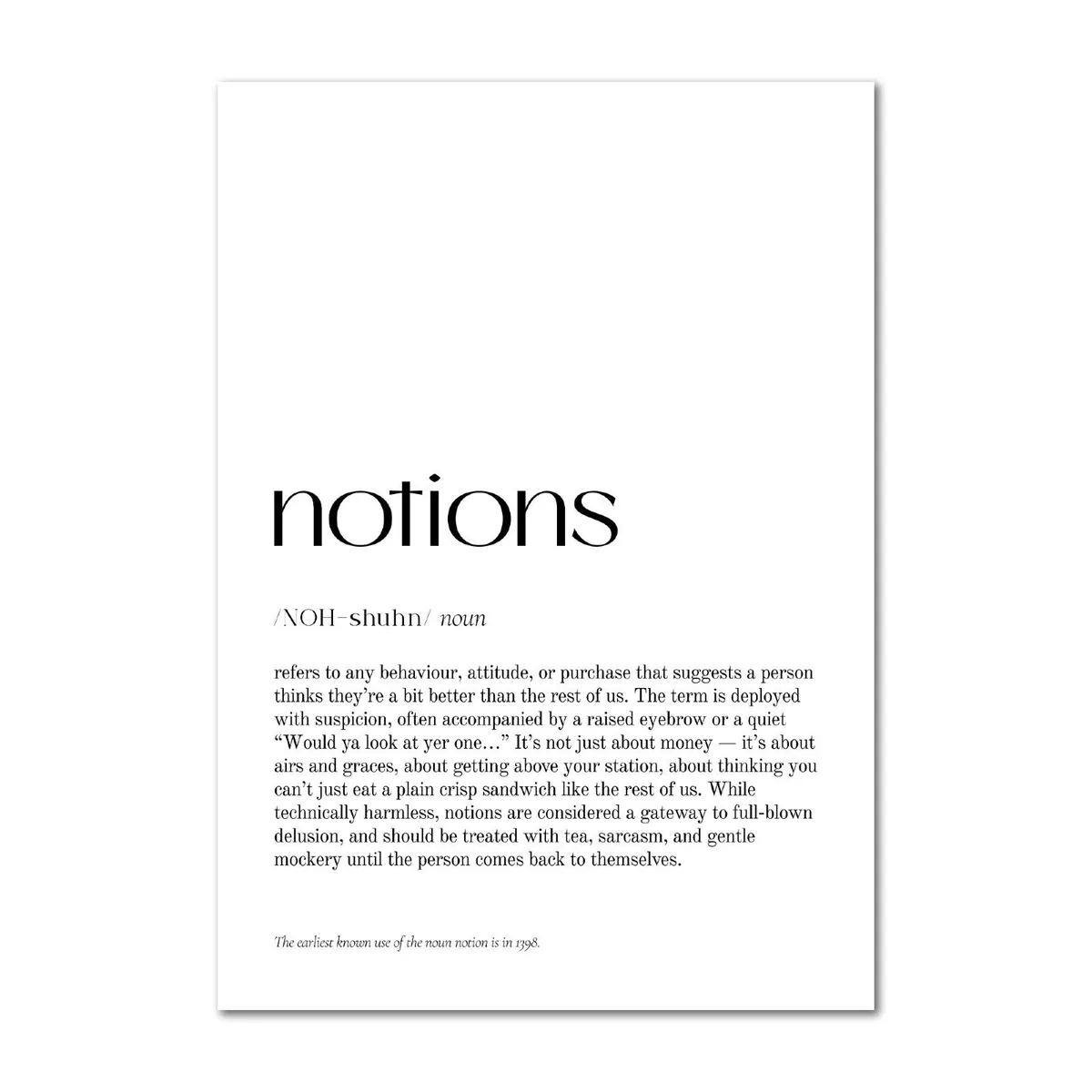 Funny Dictionary & Minimalist Quotes - A4 Posters - Image 2