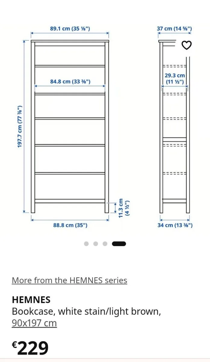 Solid Quality Sturdy Hemnes bookshelf 3months old - Image 2