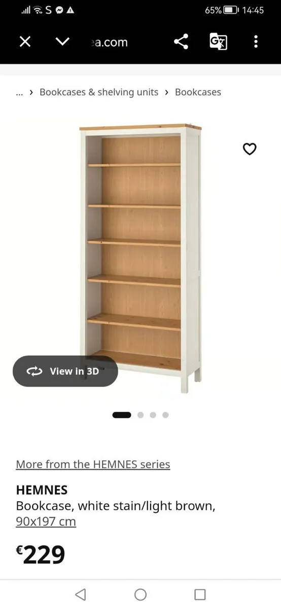 Solid Quality Sturdy Hemnes bookshelf 3months old - Image 3