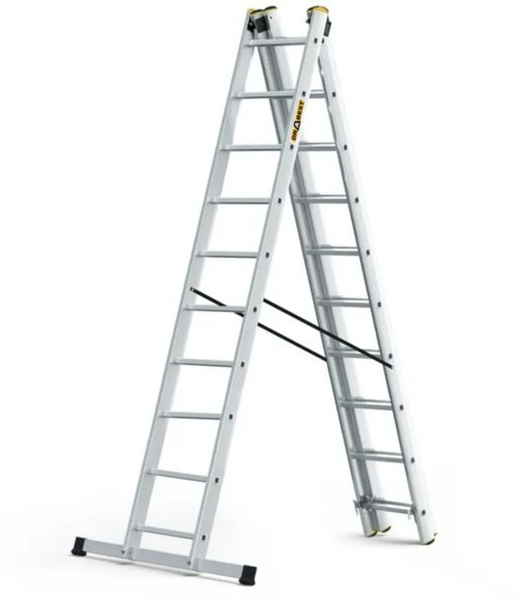 PRO 3-Section Aluminum Ladder 3x10 - Image 3
