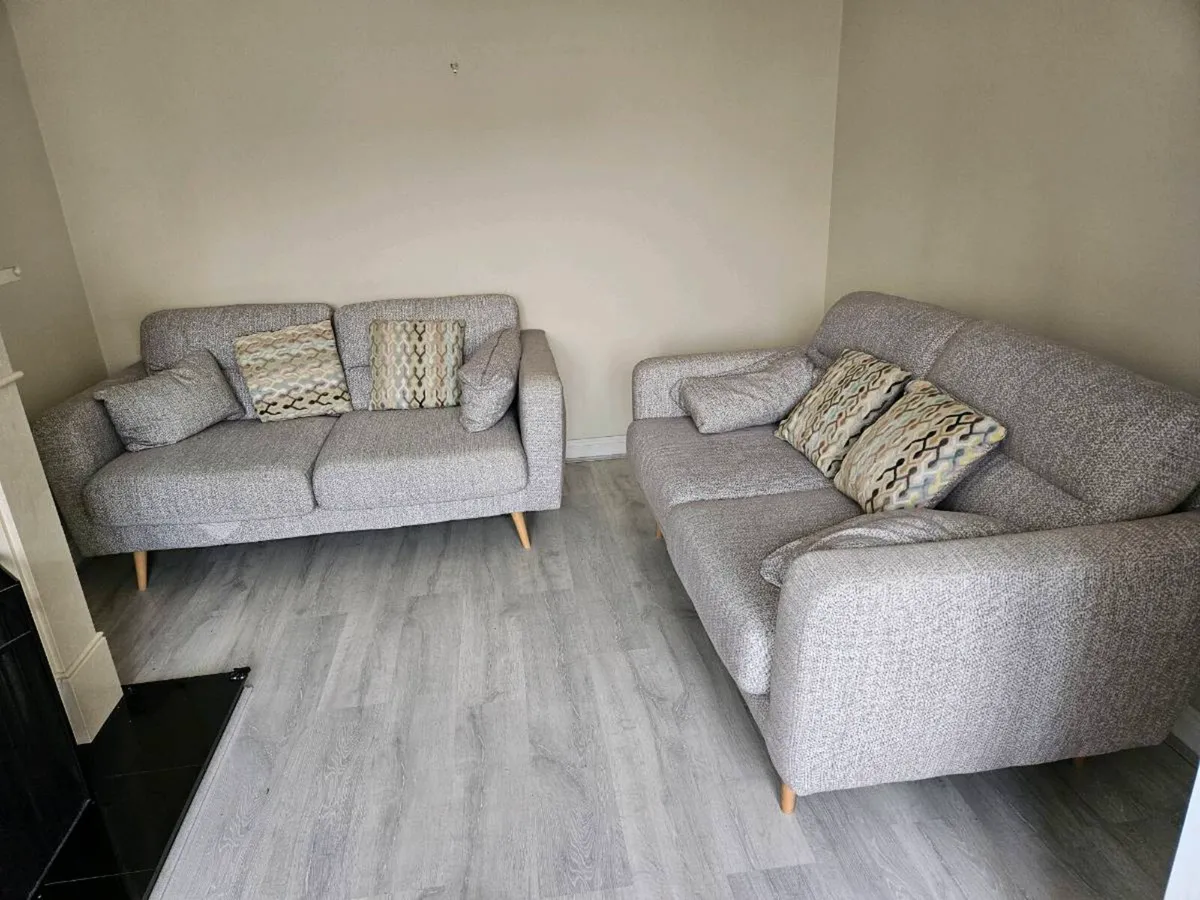 2 x 2 seater Sofa Couch - Image 1