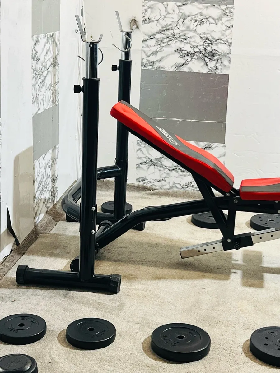 LARGE WEIGHT BENCH WEIGHTS BARBELL DUMBBELLS - Image 3