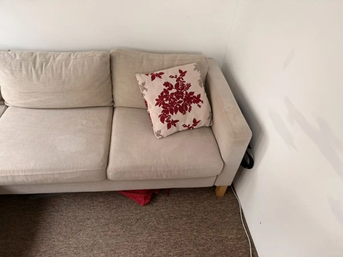 Large cream corner sofa - Image 1