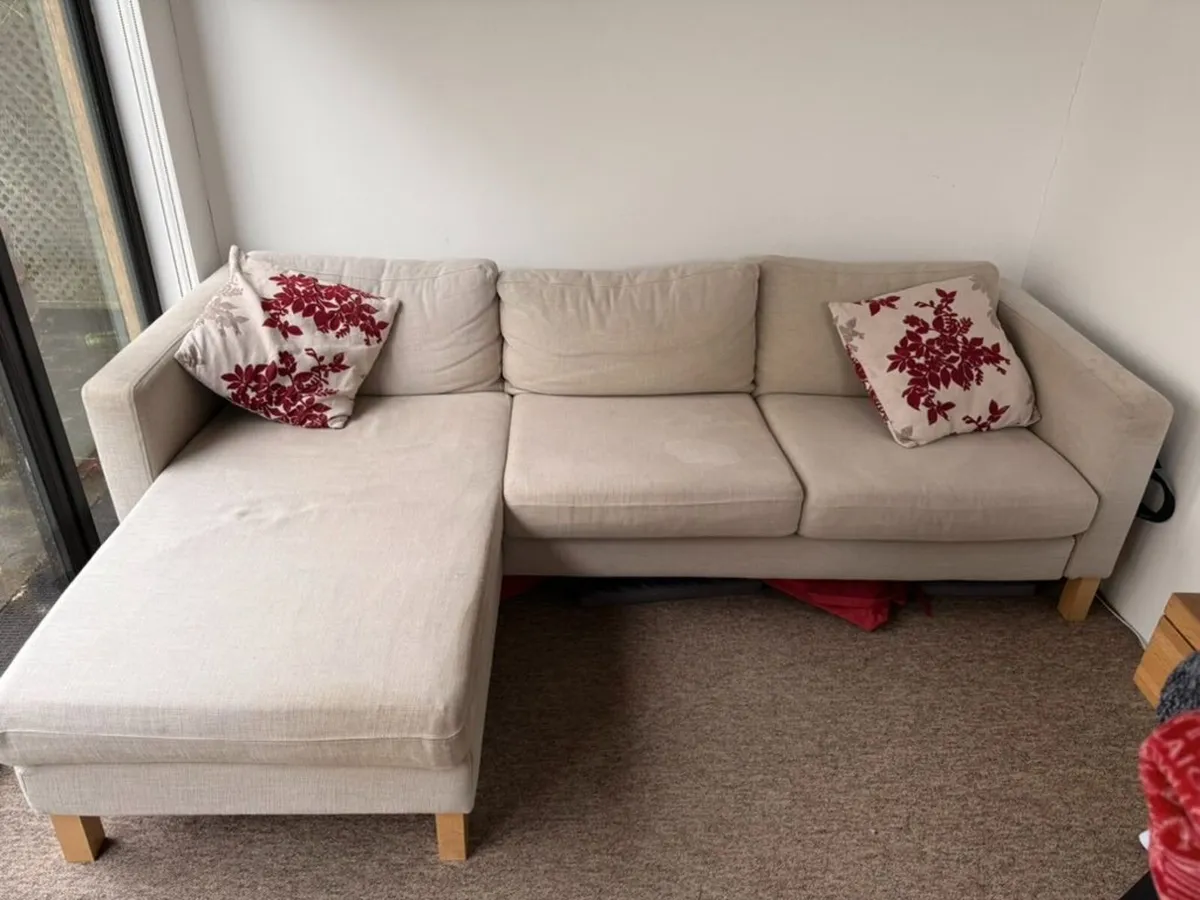 Large cream corner sofa - Image 2