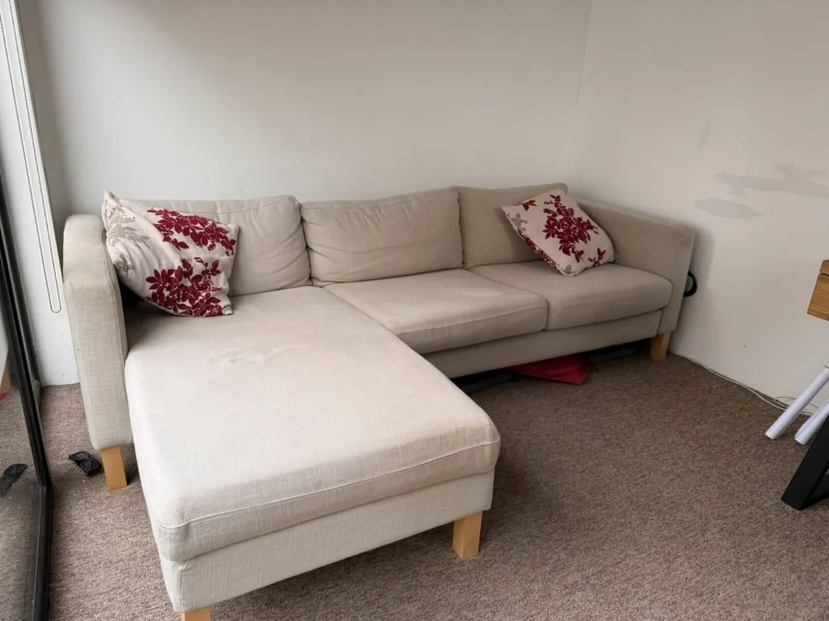 Large cream corner sofa - Image 3