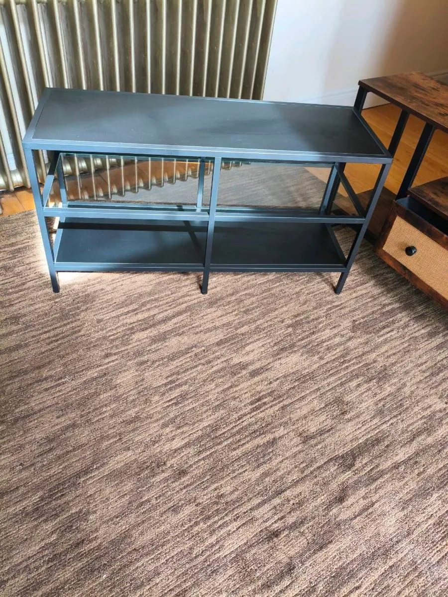 Lovely tidy 4 ft by 2 ft table glass second shelf - Image 2