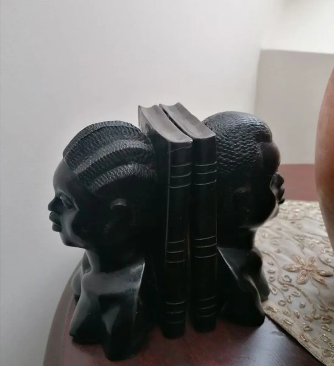 Hand Carved Bookends - Image 1