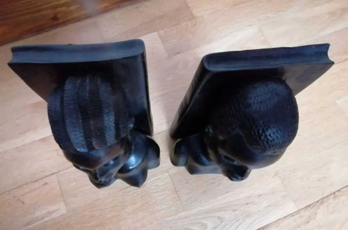 Hand Carved Bookends - Image 4