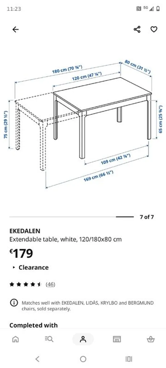 A set of table and 4 chairs - Image 3
