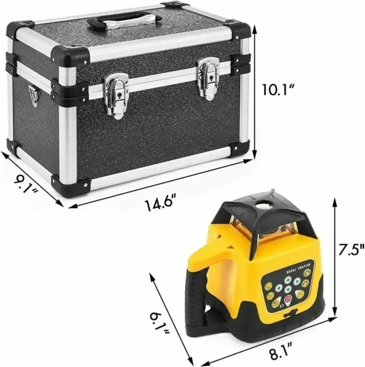 Rotary Laser Level Kit Green w/Tripod & Staff - Image 4