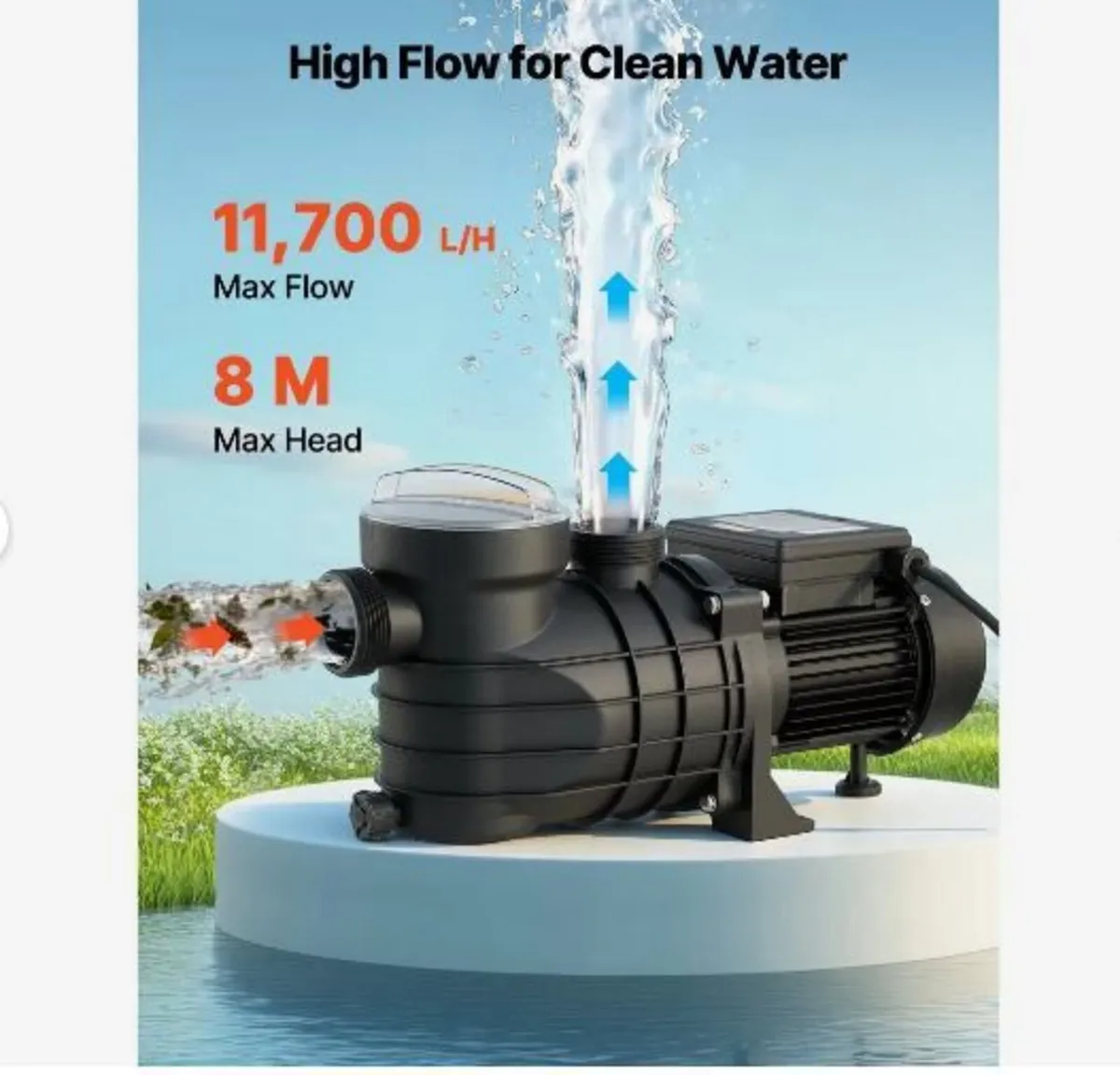 Above Ground Pool Pump, 250W, - Image 2