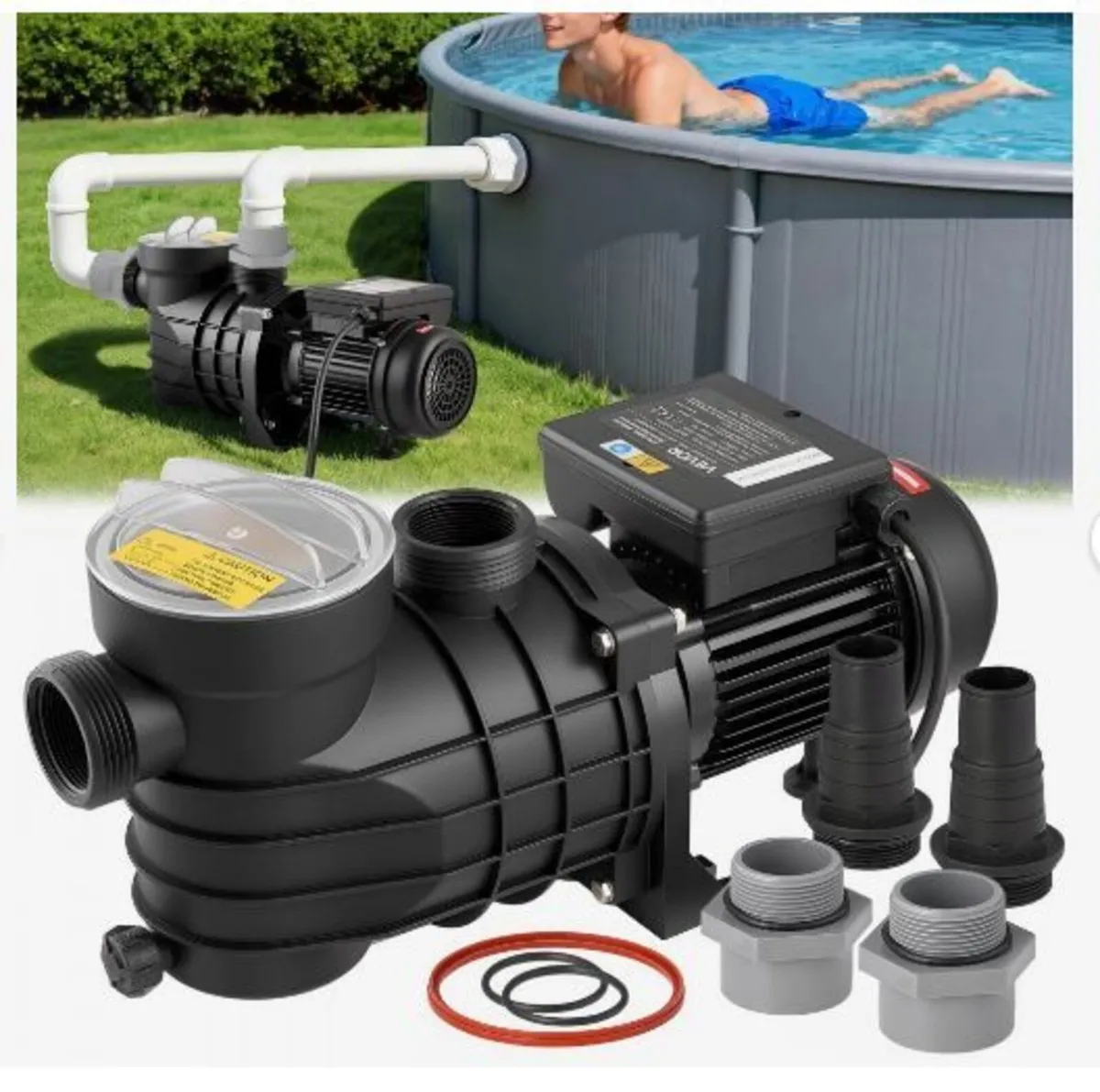 Above Ground Pool Pump, 250W, - Image 3