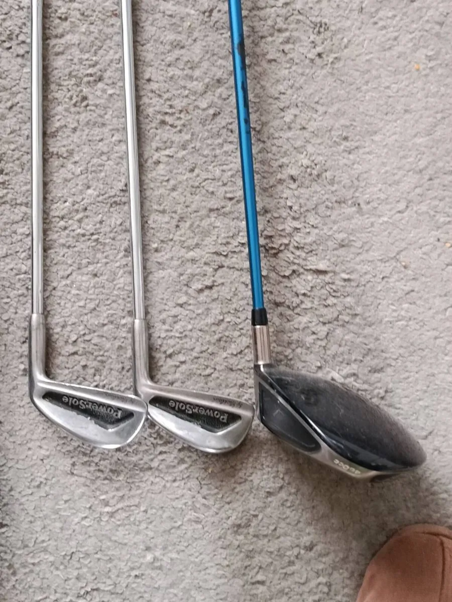 Golf clubs , 2 irons and driver FREE
