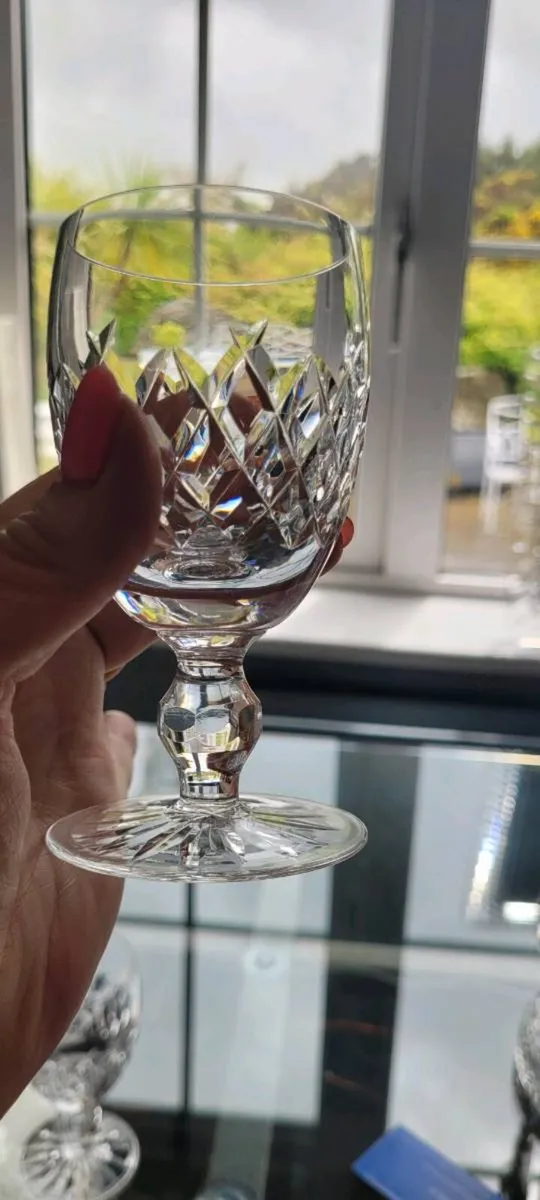 Waterford crystal sherry glasses x 3 - Image 2