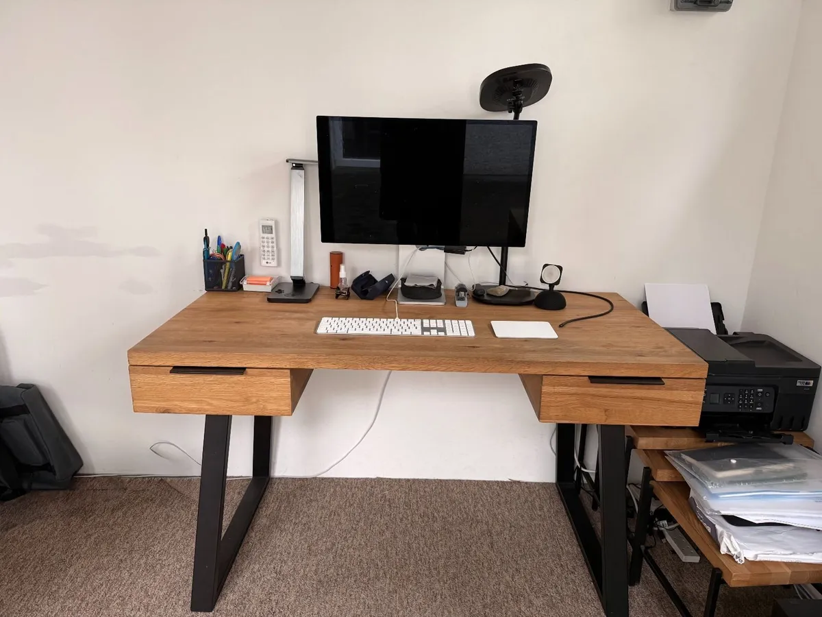 EZ Living Solid Oak Desk - Image 1