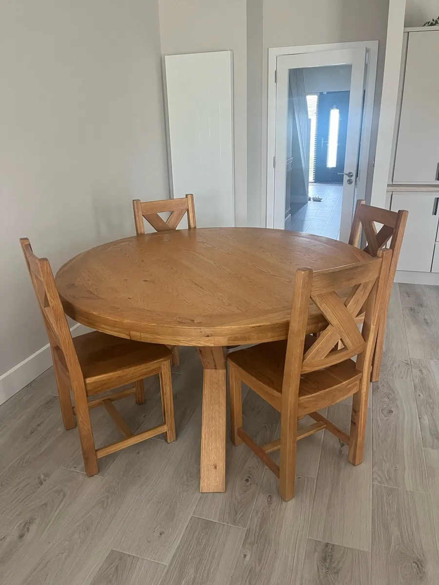 Oak Table and Chairs - Image 1