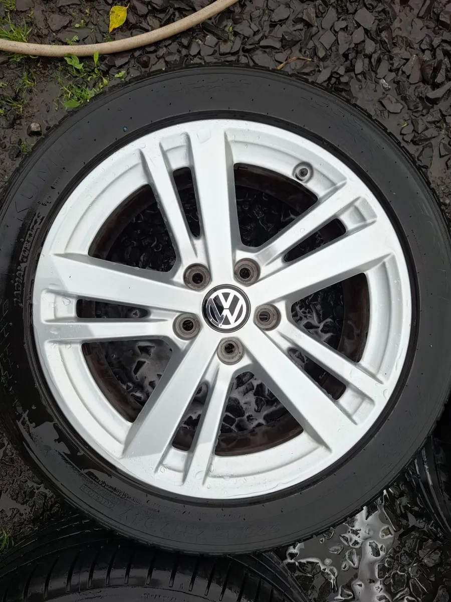 17" Vw Alloys with tyres - Image 2