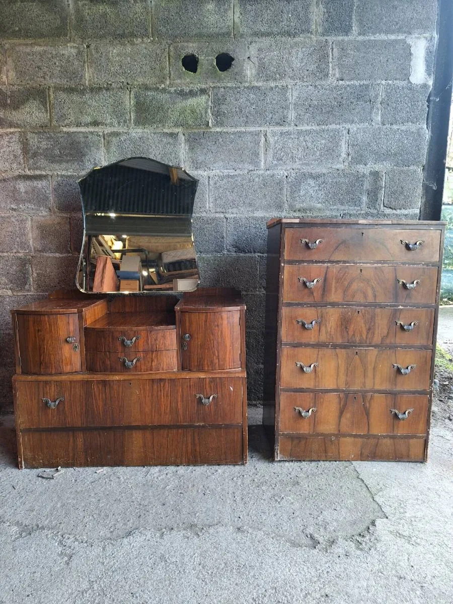 Vintage Art Deco Bedroom Set (DELIVERY) - Image 1