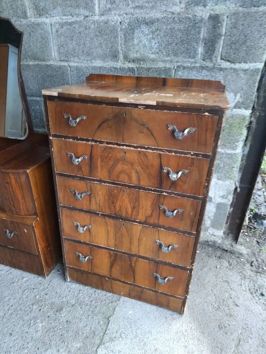 Vintage Art Deco Bedroom Set (DELIVERY) - Image 2