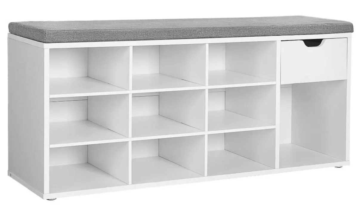 Shoe Bench Shoe Rack with Drawer - Image 3