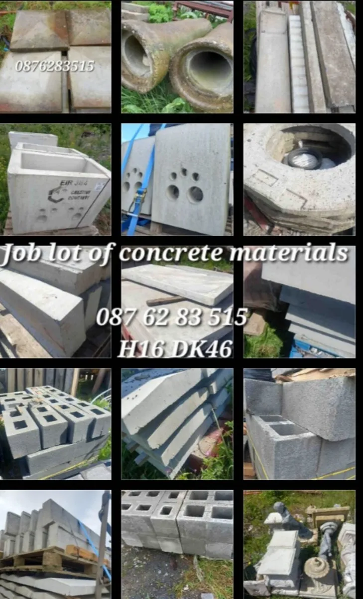 Job lot of various concrete materials - Image 1